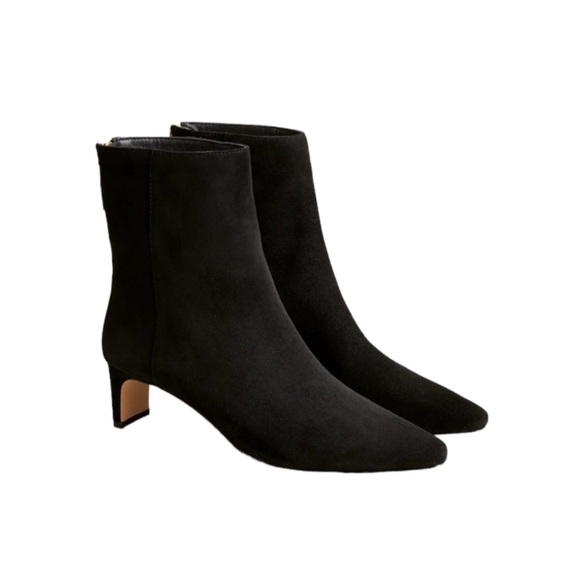 J. Crew Shoes - Black suede ankle boots 9 EUC